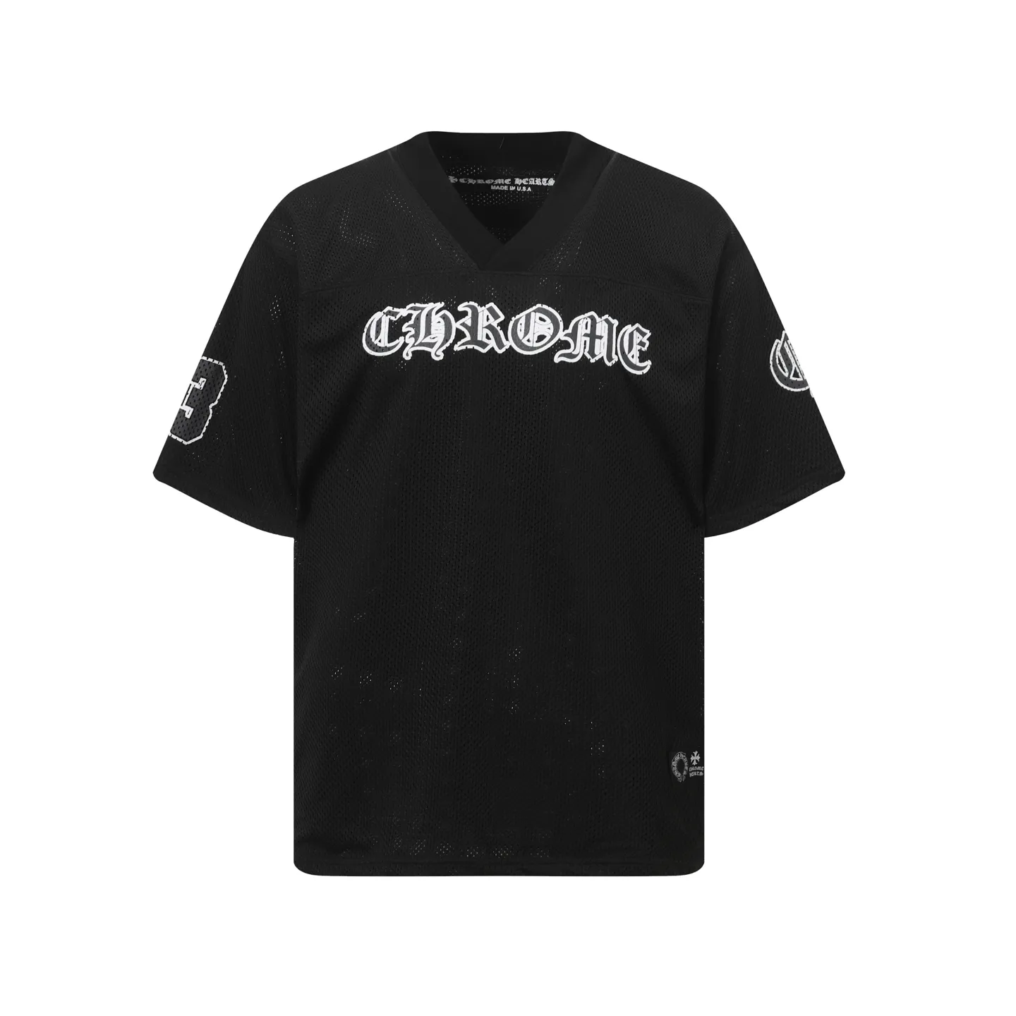 P160 Chrome Hearts CH Chrome Hearts popular Sanskrit printed mesh double-layer ice hockey jersey sports suit. Uses direct injection imported machine printing. Hardware and accessories are all milled and customized. Correct configuration. Black 2025 Chrome Hearts authentic packaging. 280 grams of custom-dyed double yarn cotton. Large version. Loose and stylish. Different from lower versions. Slim and long version with upper body and hips. 100% commitment: top quality. Not fast food. The highest version on the market. Top quality - different from ordinary versions on the market. If you care about quality, you should also respect the price. Absolutely 0 after-sales service and 0 return rate so far. It’s hard not to love the style - 280g double yarn cotton custom dyed fabric - Correct high-density main mark, washed tag, hand-sewn